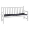 vidaXL Coussin de banc de jardin carreaux noir 150x50x4cm tissu oxford