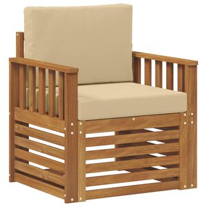 vidaXL Canap&eacute; d&rsquo;ext&eacute;rieur Bois d'acacia massif et polyester Naturel