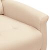 vidaXL Fauteuil de massage Crème Tissu