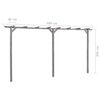 vidaXL Pergola de jardin Gris 400x40x205 cm Bois de pin imprégné