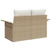 vidaXL Canapé de jardin avec coussin Beige 141 x 62 x 69 cm polyrotin