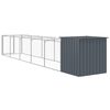vidaXL Niche pour chien avec cour anthracite 110x609x110 cm