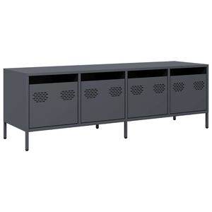 vidaXL Meuble TV anthracite 135x39x43,5 cm acier lamin&eacute; &agrave; froid