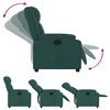 vidaXL Fauteuil inclinable Vert fonc&eacute; Tissu