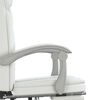 vidaXL Fauteuil inclinable de bureau Blanc Similicuir