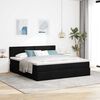 VidaXL Cadre de lit ottoman avec matelas noir 160x200 cm tissu