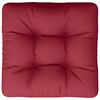 vidaXL Coussin de palette rouge bordeaux 50x50x12 cm tissu