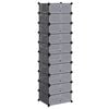 vidaXL Armoire &agrave; chaussures avec 10 compartiments Noir