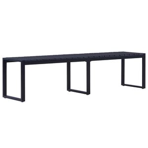 vidaXL Banc de jardin 180 cm Panneau PS Noir