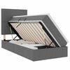 vidaXL Lit de rangement LED avec matelas Gris fonc&eacute; 100 x 200 cm Tissu