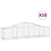 vidaXL Paniers &agrave; gabions arqu&eacute;s 18 pcs 200x50x40/60 cm fer galvanis&eacute;