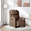 vidaXL Fauteuil inclinable de massage électrique marron tissu