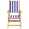 vidaXL Chaises inclinables de jardin lot de 4 tissu et bois massif