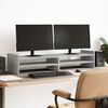 vidaXL Support de moniteur gris b&eacute;ton 100x27x20 cm bois d'ing&eacute;nierie