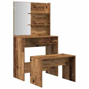 vidaXL Ensemble de coiffeuse vieux bois bois d'ing&eacute;nierie