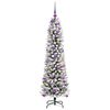 vidaXL Sapin de No&euml;l artificiel Blanc 150 cm PVC, m&eacute;tal et plastique