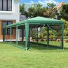 vidaXL Tente de f&ecirc;te et 10 parois lat&eacute;rales en maille Vert 3x12 m PEHD
