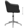 vidaXL Chaise pivotante de salle &agrave; manger Noir Tissu