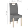 vidaXL Chaises &agrave; manger lot de 6 gris similicuir