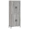 vidaXL Buffet haut Sonoma gris 69,5x34x180 cm Bois d'ing&eacute;nierie