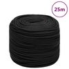 vidaXL Corde de bateau Noir complet 8 mm 25 m Polypropyl&egrave;ne