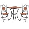 vidaXL Ensemble de bistro 3 pcs mosa&iuml;que Carreau c&eacute;ramique Terre cuite