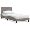 vidaXL Lit avec matelas Hanko taupe 80x200 cm tissu