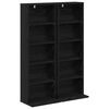 vidaXL Meuble CD 2 pc Ch&ecirc;ne noir 33 x 23,5 x 97,5 cm Bois d'ing&eacute;nierie