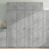vidaXL Buffet haut gris béton 80x42,5x185 cm bois d'ingénierie