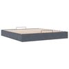 vidaXL Cadre de lit ottoman sans matelas gris foncé 200x200 cm velours