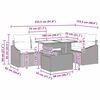 vidaXL Ensemble de canap&eacute; de jardin avec coussin 6 pcs Gris clair