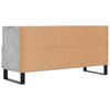 vidaXL Meuble TV gris béton 102x36x50 cm bois d'ingénierie