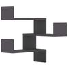 vidaXL &Eacute;tag&egrave;re d'angle murale 2 pcs Gris 40x40x50 cm bois d&rsquo;ing&eacute;nierie