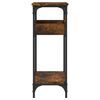 vidaXL Table console avec étagère chêne fumé 75x29x75 cm