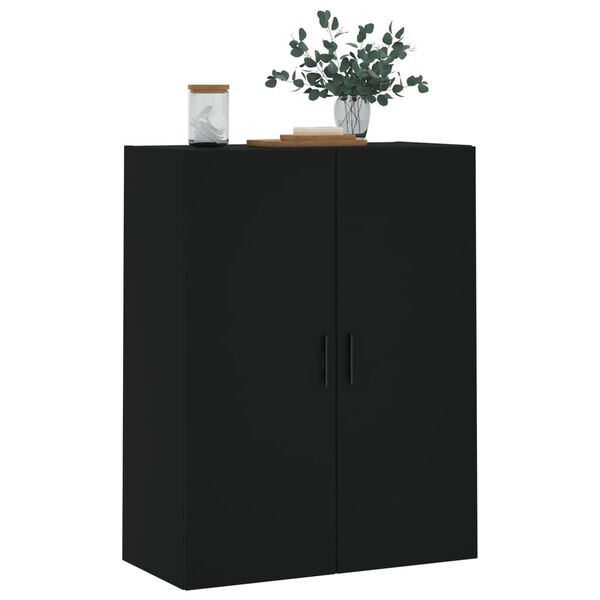 vidaXL Armoire murale noir 69,5x34x90 cm