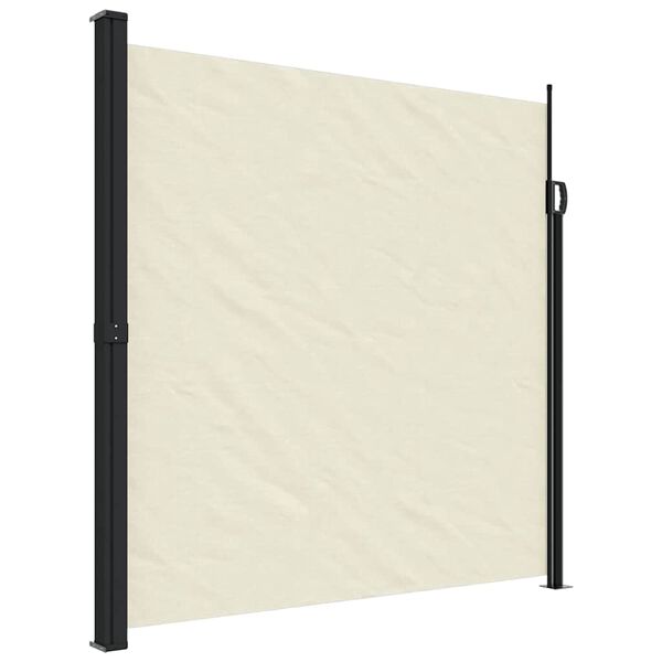 vidaXL Auvent lat&eacute;ral r&eacute;tractable cr&egrave;me 200x500 cm