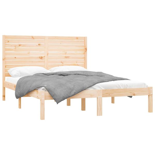 vidaXL Cadre de lit sans matelas 140x200 cm bois massif
