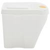vidaXL Poubelles à ordures empilables 4 pcs Blanc 100 L Polypropylène