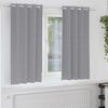 vidaXL Rideaux occultants avec anneaux 2 pcs Gris clair 175 x 140 cm