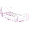 vidaXL Cadre de lit pour enfants avec t&ecirc;te de lit Rose 90 x 190 cm