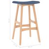 vidaXL Tabourets de bar lot de 2 bleu tissu