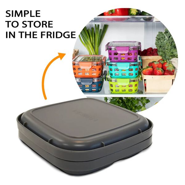 DERYAN Vaisselle enfant Silicone Quuby Gris