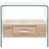 vidaXL Table basse avec tiroir 50x50x45 cm Verre trempé