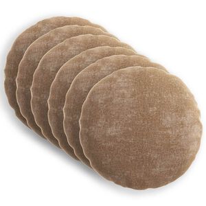 vidaXL Housse de coussin 6 pc HEERLEN Marron &Oslash; 30 cm Tissu Chenille