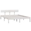 vidaXL Cadre de lit sans matelas blanc bois massif