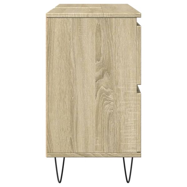 vidaXL Armoire salle de bain ch&ecirc;ne sonoma 80x33x60cm bois d'ing&eacute;nierie