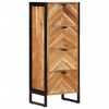 vidaXL Armoire de salle de bain bois massif d'acacia et fer