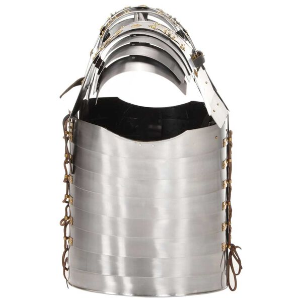 vidaXL Armure corporelle de soldat romain GN Argent&eacute; Acier