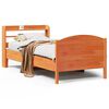 vidaXL Cadre de lit sans matelas cire marron 90x190 cm bois pin massif