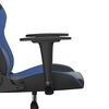vidaXL Chaise de jeu de massage Noir et bleu Similicuir
